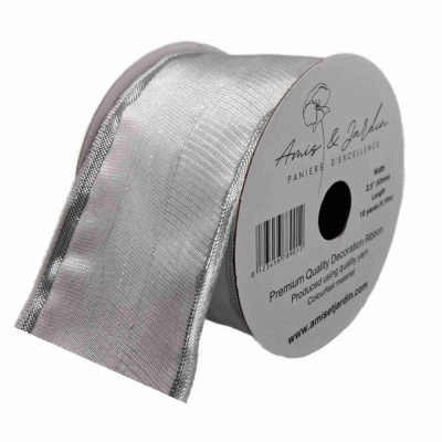 Stuha organzová s drátkem bílá 9.1 m
