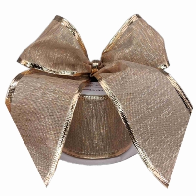 Stuha organzová s drátkem bronzová 9.1 m