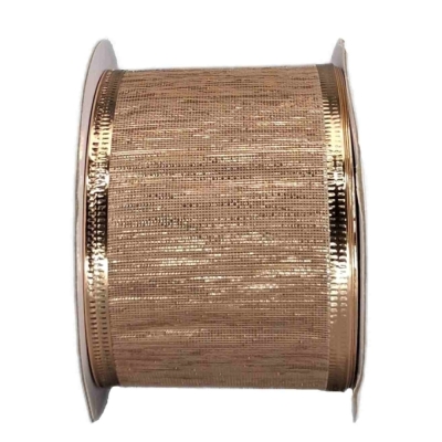 Stuha organzová s drátkem bronzová 9.1 m