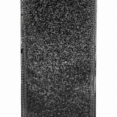 Stuha organzová s drátkem černá tečky 9.1 m