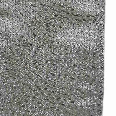 Stuha organzová s drátkem stříbrná vánoční 9.1 m