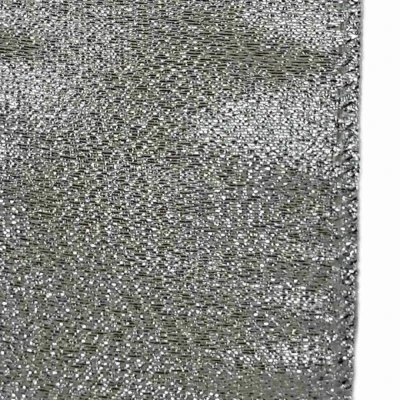 Stuha organzová s drátkem stříbrná vánoční 9.1 m