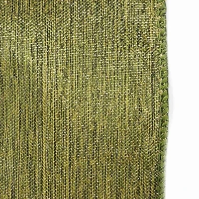 Stuha organzová s drátkem zelená vánoční 9.1 m