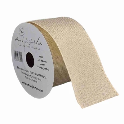 Stuha organzová s drátkem zlatá vánoční 9.1 m