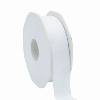 Taftová stuha s drátkem 23 mm x 20 m bílá