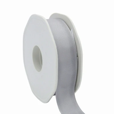 Taftová stuha s drátkem 23 mm x 20 m stříbrná