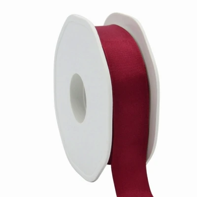 Taftová stuha s drátkem 23 mm x 20 m vínová