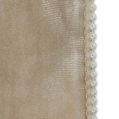 Stuha sametová s drátkem champagne svatební 9.1 m