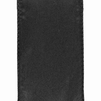 Stuha saténová s drátkem černá 9.1 m