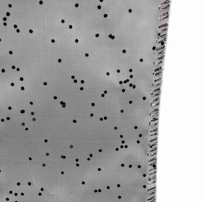 Stuha saténová s drátkem krémová vánoční tečky 9.1 m