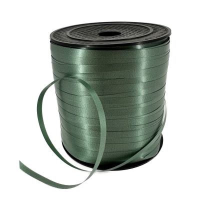 Stuha VÁZACÍ CURLY RIBBON TMAVĚ ZELENÁ 5mmx250m