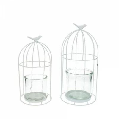 Svatební klec s ptáčky 16x32cm