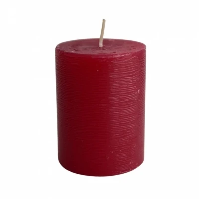 SVÍČKA rustiek 80/60 mm rubin