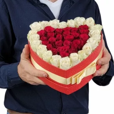 Valentýnské srdce růží CHANTAL velké