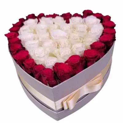 Valentýnské srdce růží Jacqueline velké