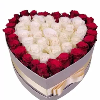 Valentýnské srdce růží Jacqueline velké