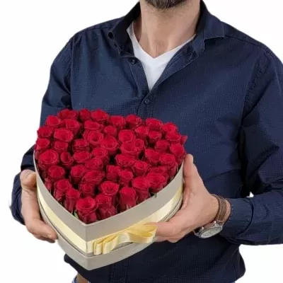 Valentýnské srdce růží MARIANNE velké