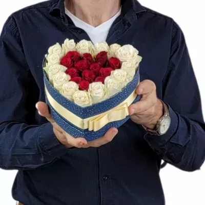 Valentýnské srdce růží NICOLE střední