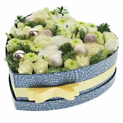 Vánoční krabička ALASKA modrá 24x10cm (FLR)