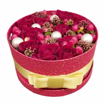 Vánoční krabička ANNAMARIA červená 18x8xm (FLR)