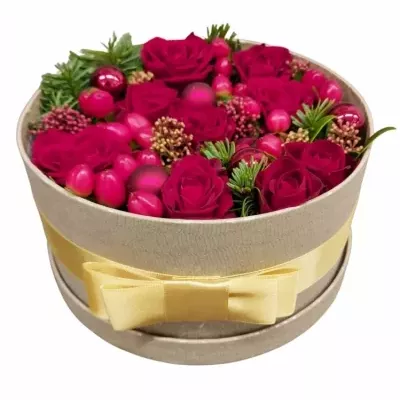 Vánoční krabička ANNEMARIE šampaň 18x8xm (FLR)