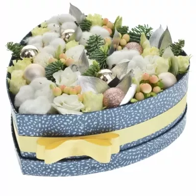 Vánoční krabička GAIA modrá 24x10cm (FLR)