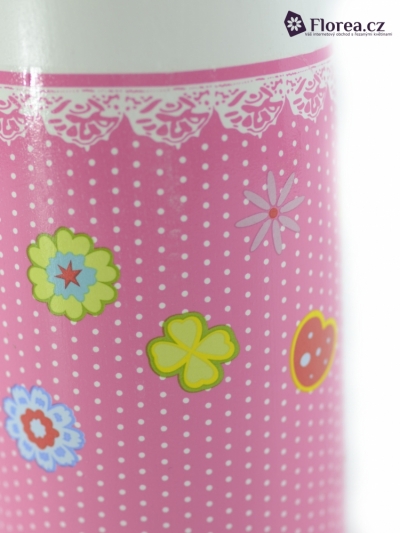 BOTTLE CERAMIC PINK Ø10X31cm