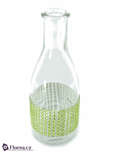BOTTLE DIAMONT GREEN Ø6x18cm